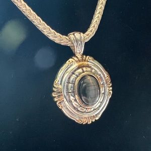 Roman Pendant on Silver Rope Chain